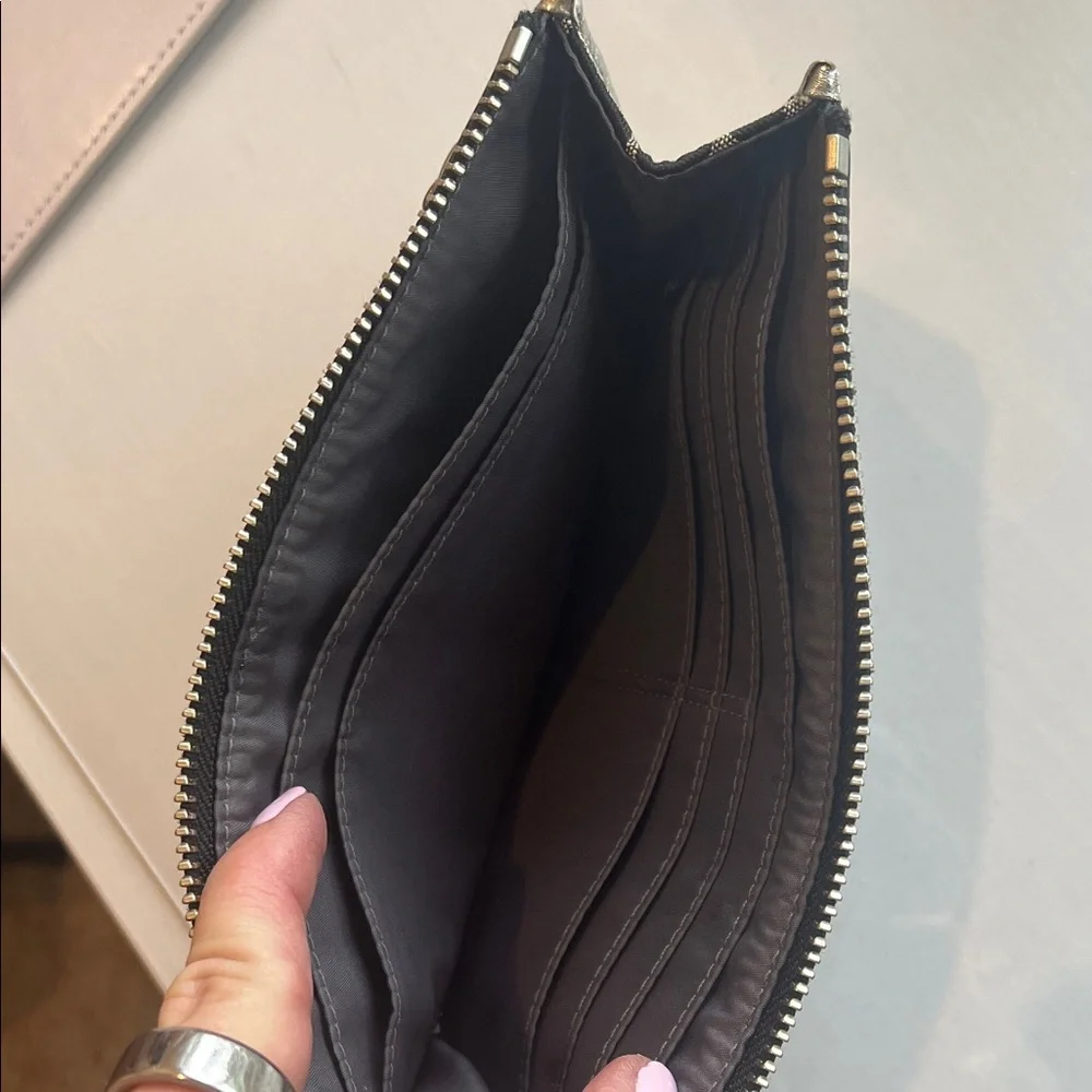 Coach Poppy Black and Silver Signature Wristlet - Picture 5 of 12